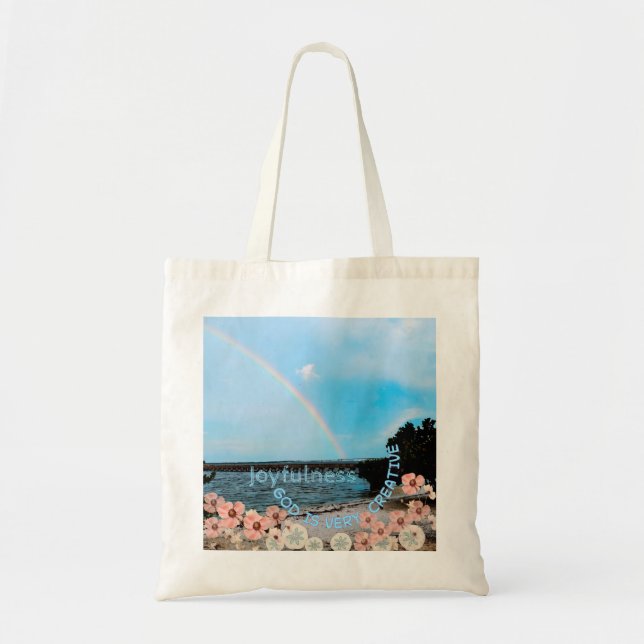 " God is Very Creative " Tote Bag Tygkasse (Framsidan)