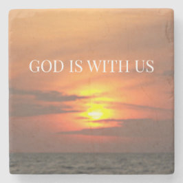 "God Is With Us Sunrise Minimalist Design" Stenunderlägg