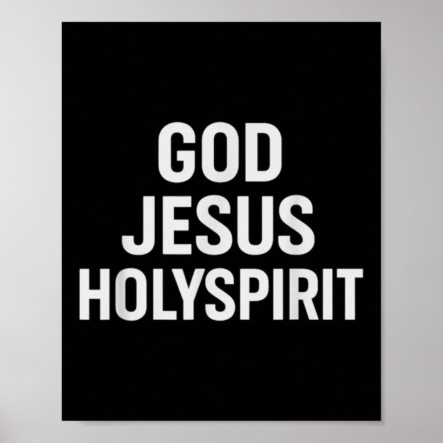 God Jesus Holy Spirit Christian Faith Church Belie Poster (Framsidan)