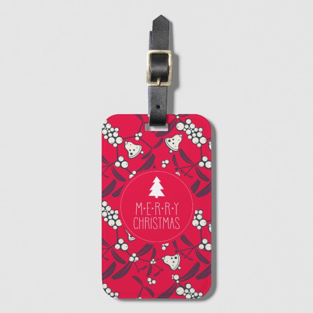 God Jingle Klockor Glatt Hälsning Collection Bagagebricka (Framsida vertikal)