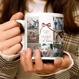 God jul 16-familjens fotokollage kaffemugg