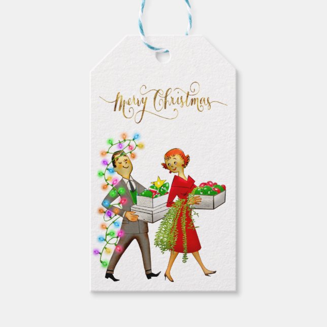 God jul, 1950-årsjubileum presentetikett (Framsidan)