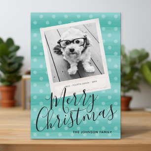 God jul 1-foto med modern vattenfärg julkort