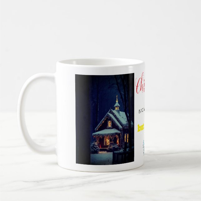 (God jul - 1) Klassiskt Mugg, 11 oz Kaffemugg (Vänster)