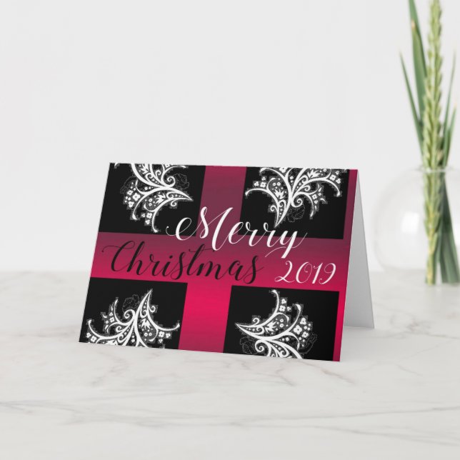 God jul 2019 i svartvitt kort (Framsida)