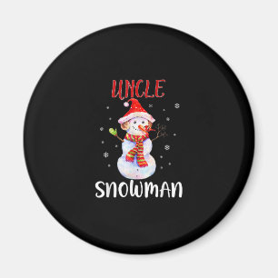 God jul 2020 Farbror Snögubbe i Mask Pajama Magnet