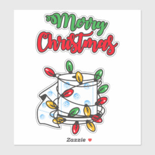 God jul 2020 - Papper utgåva av toalett Klistermärken