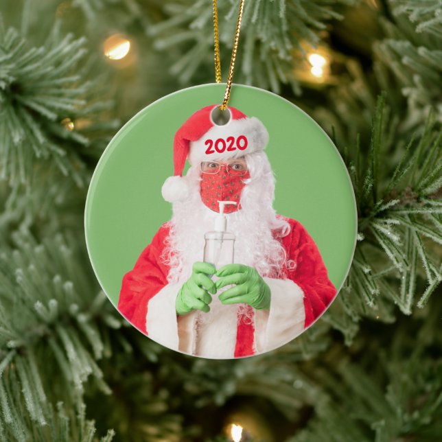 God jul 2020 Santa Hand Sanitizer TP Julgransprydnad Keramik (Träd)