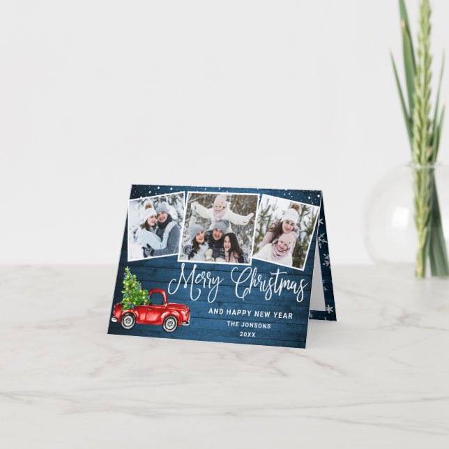 god jul 2021 Red Farm Lastbil 3 Photo Helgkort (Framsida)