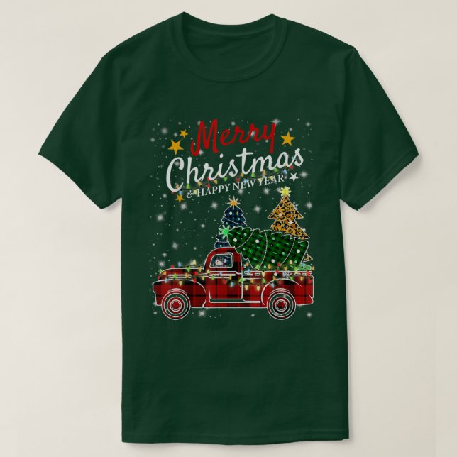 God jul 2022 Leopard Buffalo Red Play Xma T Shirt (Design framsida)