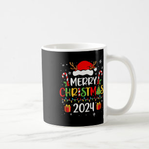 God jul 2024 Santa Hat Matching Family Paj Kaffemugg