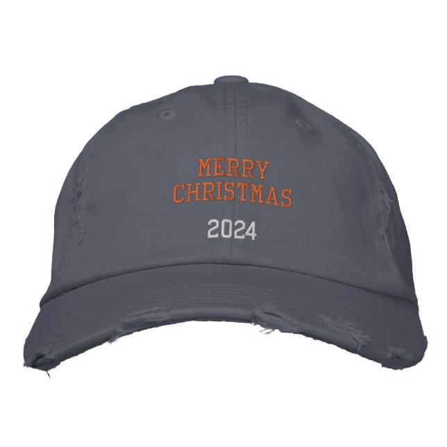 God Jul 2024 Stilig Skottland Blå Färg Broderad Keps (Framsida)