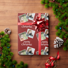 God jul 2-anpassningsbarnas foton och stjärnor presentpapper