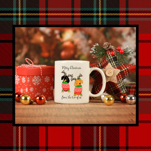 God jul 2 avvisade Dachshunds Kaffemugg