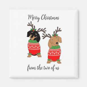 God jul 2 avvisade Dachshunds Magnet