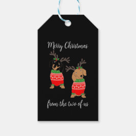 God jul 2 avvisade Dachshunds Presentetikett