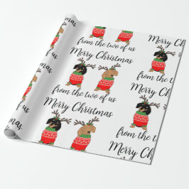 God jul 2 avvisade Dachshunds Presentpapper