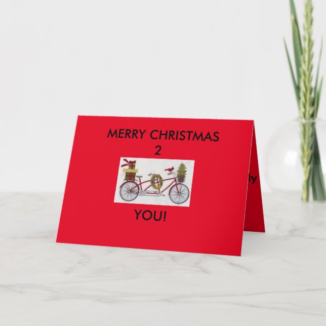 God jul 2: Cykelchristmas kort (Framsida)