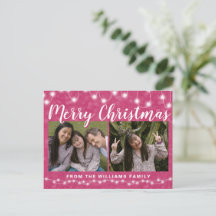 God Jul 2 Foto Rosa Glitter