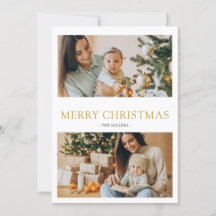 God jul 2-fotokort för Helgdag