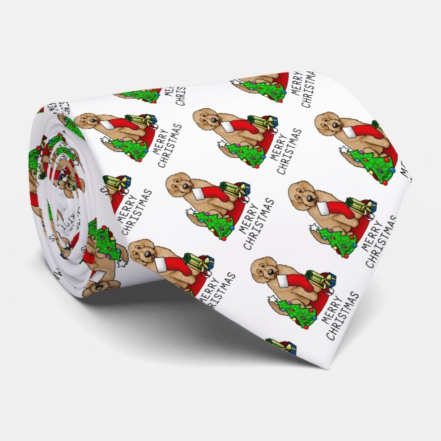 God jul 2 Goldendoodle (guldröd) Cute Slips (Rullad)
