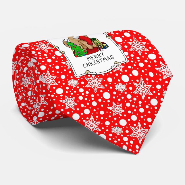 God jul 2 Goldendoodle (guldröd) Cute Slips (Rullad)