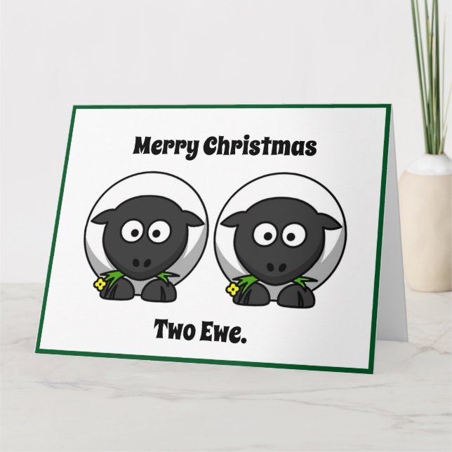 God jul 2 till er Tecknad Kort (Framsida)