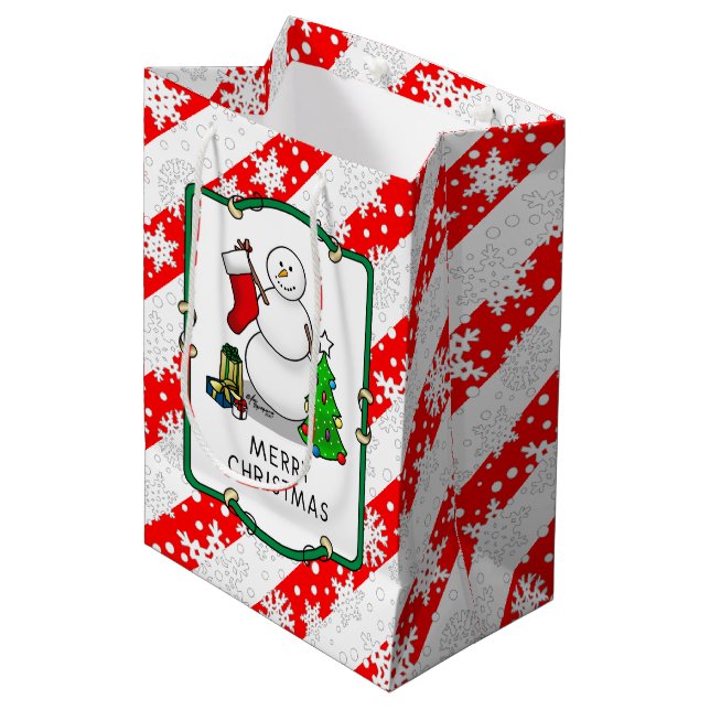 God jul 2 Träd, Snögubbe (Framsidan Vinklad)
