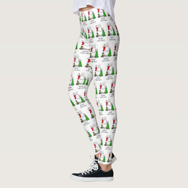 God jul 2 Träd, Snögubbe Leggings (Vänster)