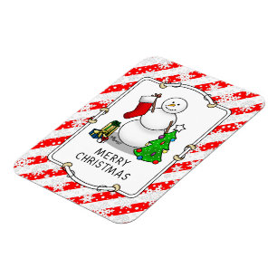 God jul 2 Träd, Snögubbe Magnet