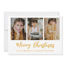 God Jul 3 Foto Collage Guld