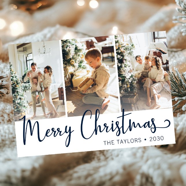 God jul 3-foto julkort (Skapare uppladdad)