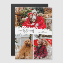 God Jul 3 Foto Magnetisk Högtidskort