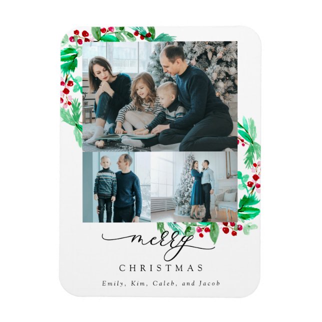 God jul 3 Helgdag för fotokollaps utandning Magnet (Vertikal)