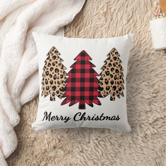 God jul 3 Träd Pillow Kudde (Filt)