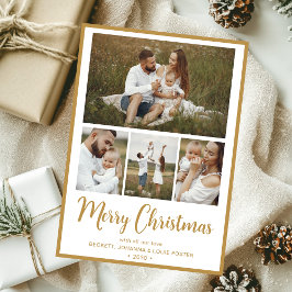 God jul 4-foto julkort