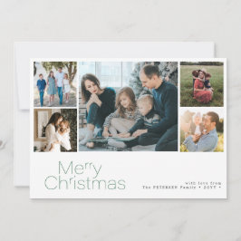 God jul 5 fotokollage modern julkort