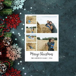 God Jul 6-Fotogaller med familjenamn Julkort