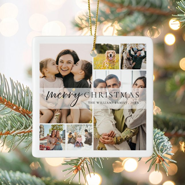 God jul 6 Fotokollage Julgransprydnad Keramik (Skapare uppladdad)