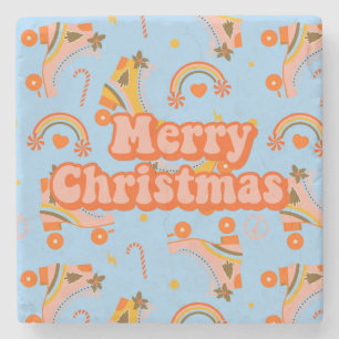 god jul 70-talets groovy disco mönster stenunderlägg