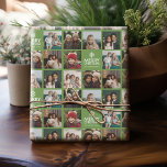 God jul 8 Photo Collage Avocado Grönt Presentpapper<br><div class="desc">Använda 8 kvadratbilder för att göra ett unikt helgdag av trendiget. Om du vill flytta något runt klickar du på knappen Anpassa för att göra ändringar.</div>