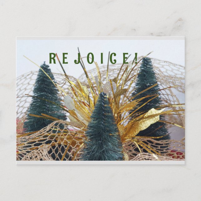 GOD JUL A CHILD ÄR BORN TRÄD HELG VYKORT (Framsida)