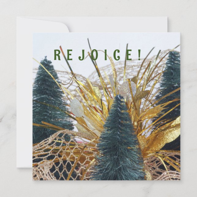 GOD JUL A CHILD ÄR BORN TRÄD JULKORT (Framsida)