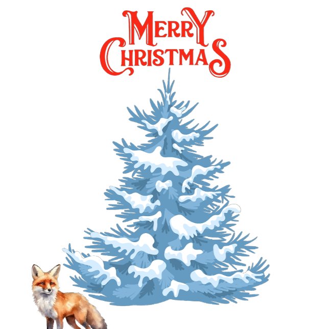 God jul A Fox Walking i Snö Helgkort (Skapare uppladdad)