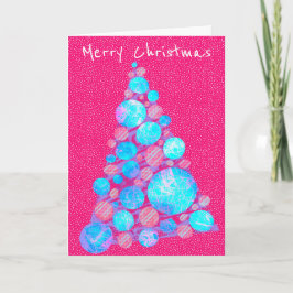 God jul Abstrakt Lila Träd Helgdag Card Kort