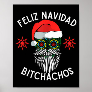 God Jul Achos Rolig Spansk Merry Christmas Poster