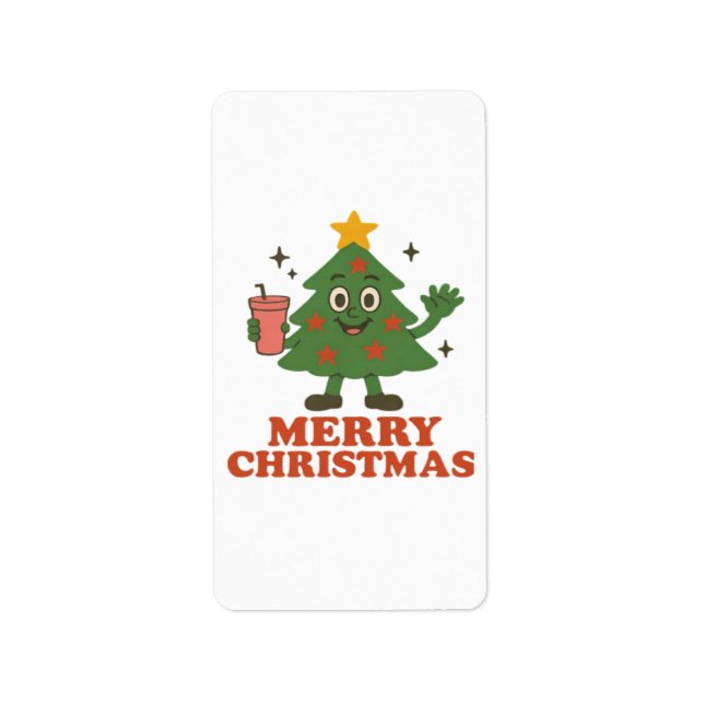 God jul adressetikett (Framsidan)