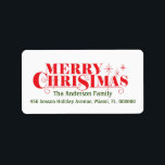 God jul adressetikett<br><div class="desc">Unik God jul-design med elegant,  vintage,  klämma inslag. Adress,  familjen namn ska vara personlig.</div>
