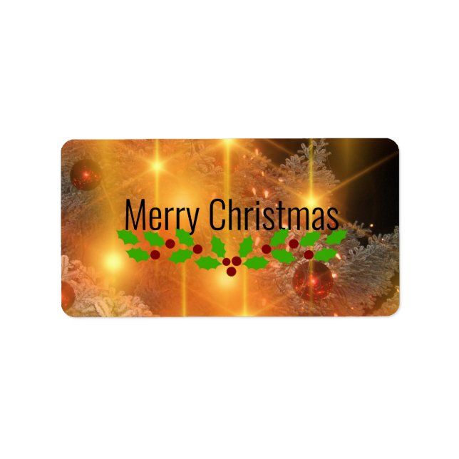 God jul! adressetikett (Framsidan)