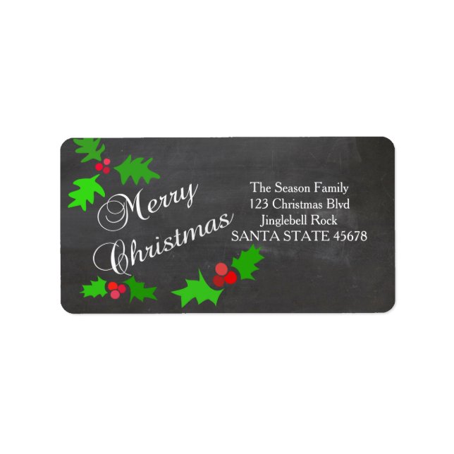 God jul-adressetikett adressetikett (Framsidan)